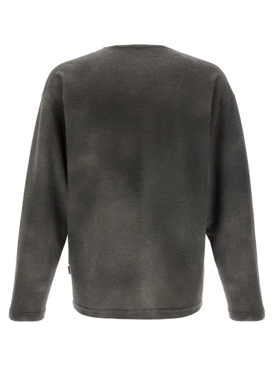 Diesel Felpa S-ruben In Misto Cotone Stretch Grigio Uomo