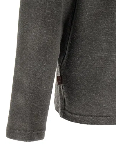 Diesel Felpa S-ruben In Misto Cotone Stretch Grigio Uomo
