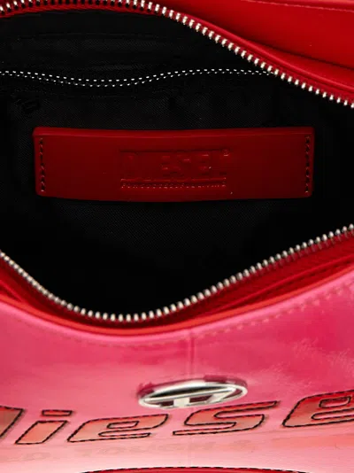 Diesel Play Pink Shoulder Bag With Logo Detail On The Front In Eco-leather Woman