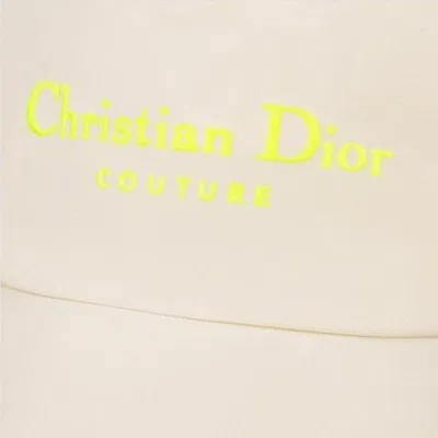 Dior Cotton Blend Logo Hat With Rigid Visor