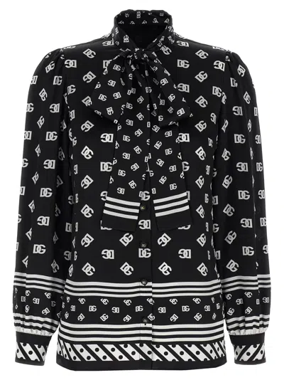 Dolce & Gabbana Silk Shirt With Bow Tie Detail