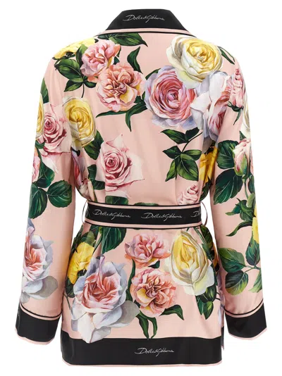 Dolce & Gabbana Twill Pajama Shirt With Print