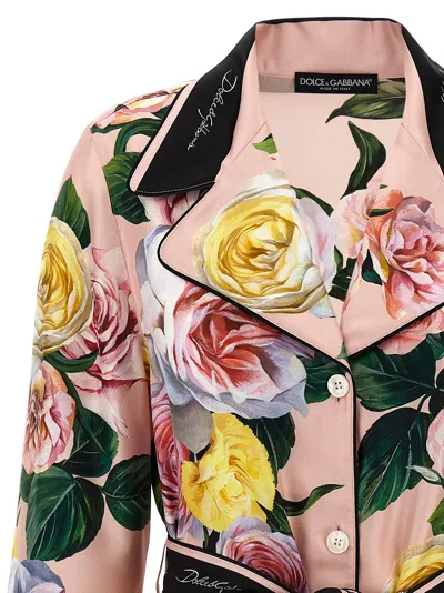 Dolce & Gabbana Twill Pajama Shirt With Print