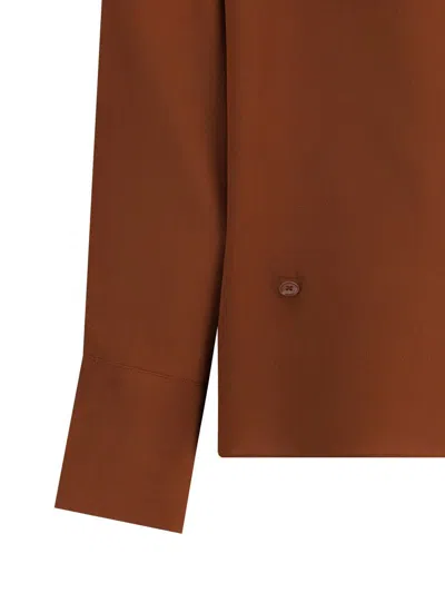 Petar Petrov Hooded Blouse In Brown