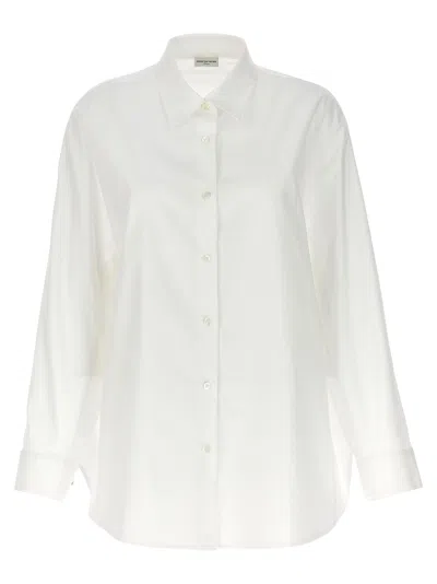 Dries Van Noten Wide White Shirt In Cotton Women
