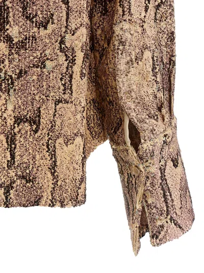 Dries Van Noten Celine Python-print Sequin-embellished Shirt