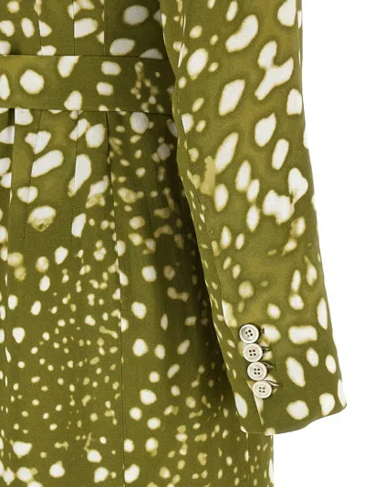Dries Van Noten V-neck Belted Midi Dress