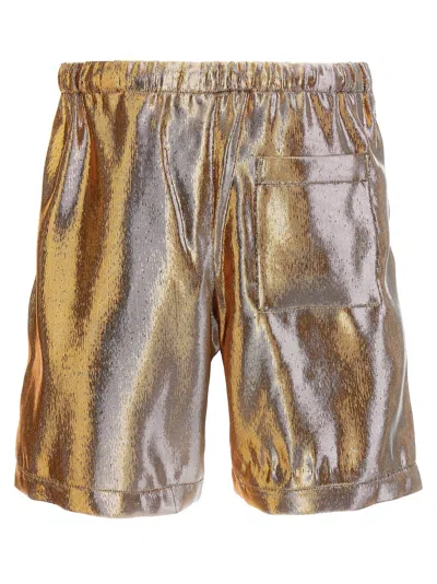 Dries Van Noten Piperi Gold Shorts