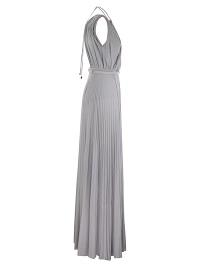 Elisabetta Franchi Red Carpet Lurex Jersey Dress With Belt