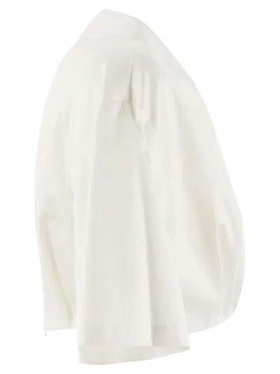 Elisabetta Franchi Stretch Cotton Top With Logo Detail
