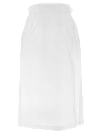 Fabiana Filippi Bag Style Midi Skirt With Drawstring Waist