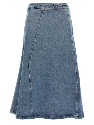 Fabiana Filippi A-line Silhouette Denim Skirt With Seam Detailing