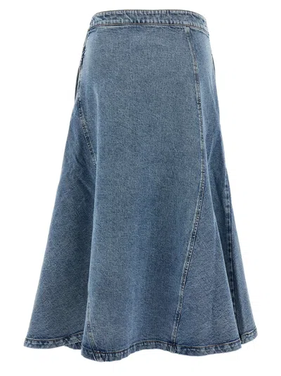 Fabiana Filippi A-line Silhouette Denim Skirt With Seam Detailing