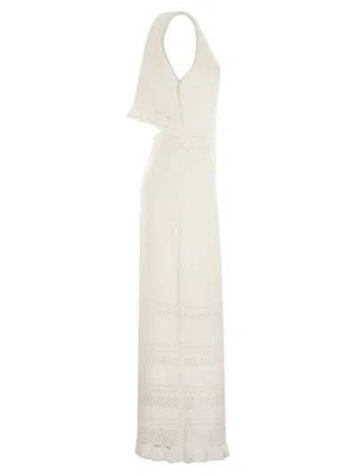 Fabiana Filippi Light Cotton Sleeveless Dress In Gold