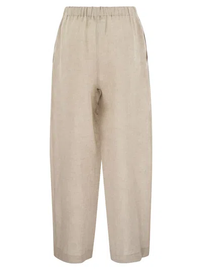 Fabiana Filippi Relaxed Fit Wide Leg Linen Trousers