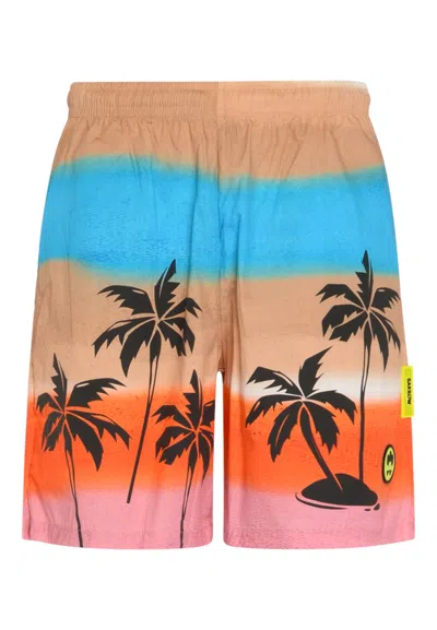 Barrow Cotton Bermuda Shorts In Multicolor