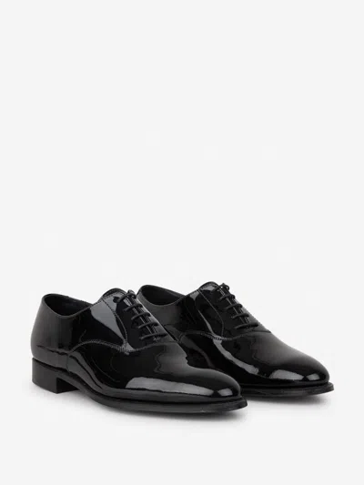 Crockett & Jones Overton Derby Shoes In Black