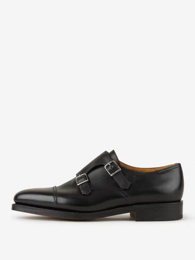 John Lobb Lace-up Shoes With Low Block Heel In Black