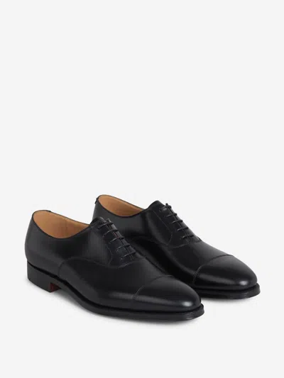 Crockett & Jones Lonsdale Lace-up Shoes With Smooth Finish And Cap Toe In Black