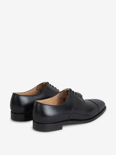 Crockett & Jones Lonsdale Lace-up Shoes With Smooth Finish And Cap Toe In Black