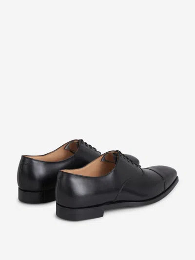 Crockett & Jones Lonsdale Lace-up Shoes With Smooth Finish And Cap Toe In Black