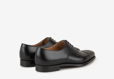 Crockett & Jones Lonsdale Lace-up Shoes With Smooth Finish And Cap Toe In Black