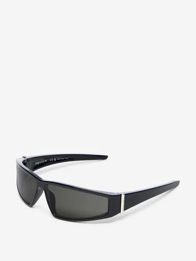 Alexander Mcqueen Geometric Frame Sunglasses In Black