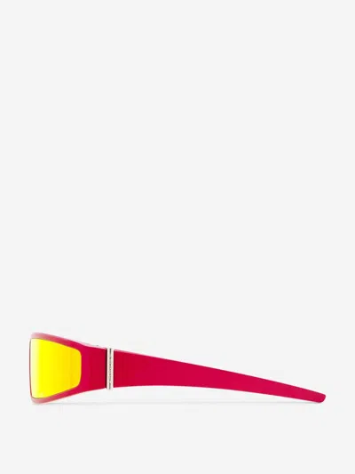 Alexander Mcqueen Wraparound Sunglasses In Red