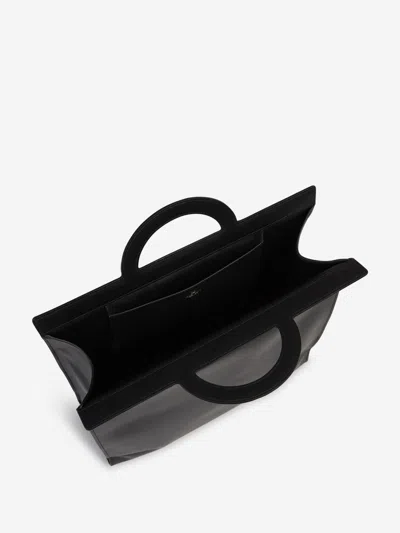 Valentino Adjustable Calfskin Tote Bag With Detachable Strap In Black