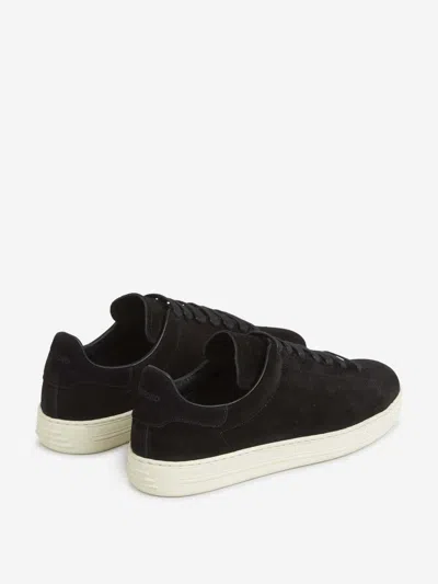 Tom Ford Suede Low-top Sneakers Warwick Silhouette Toe Rubber Sole In Black