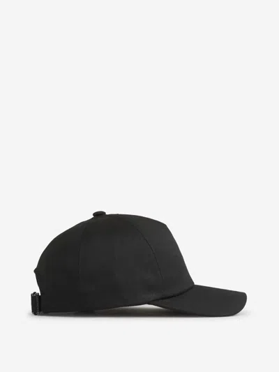 Saint Laurent Cotton Logo Cap In Black