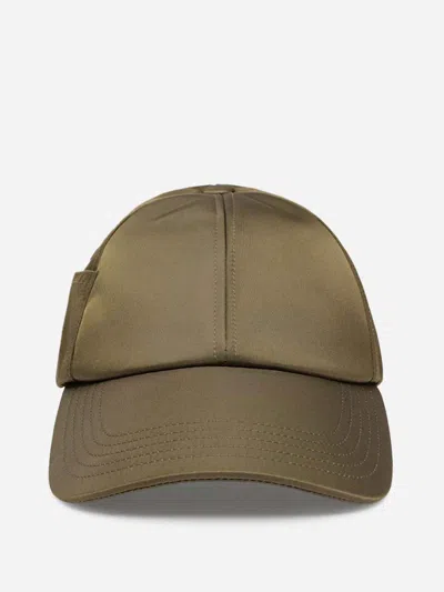 Jacquemus Ovalie Nylon Cap In Military Green