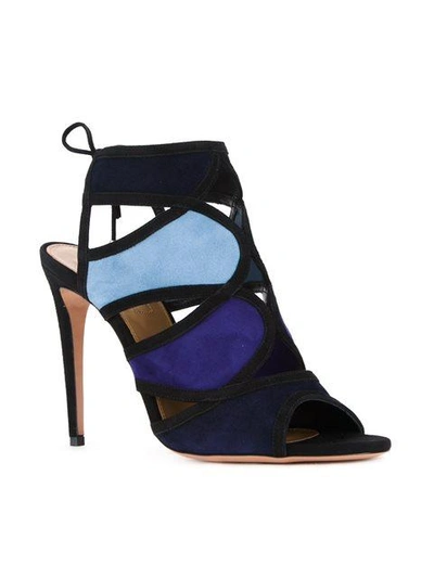 Shop Aquazzura 'vika' Sandals - Black