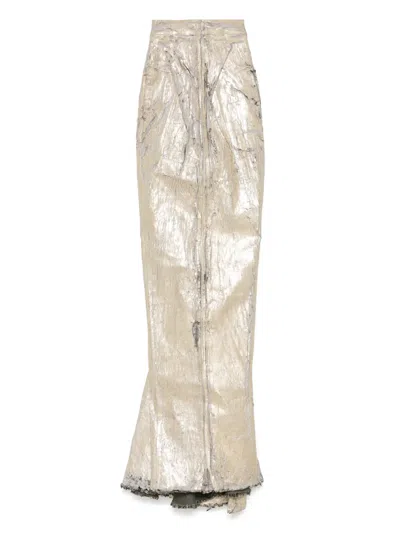 Rick Owens Lido Maxi Skirt In 金色