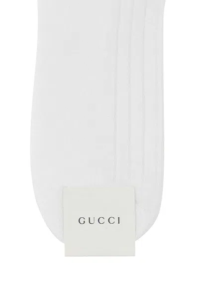 Gucci Women White Stretch Cotton Blend Socks