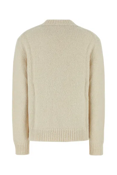 Jil Sander Cream Mohair Blend Sweater In Multicolor