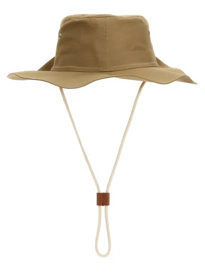Jil Sander Classic Wide-brim Hat With Adjustable Elastic Band In Cream