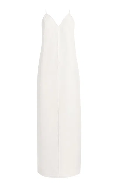 Khaite Tulula Silk Slip Dress In 白色