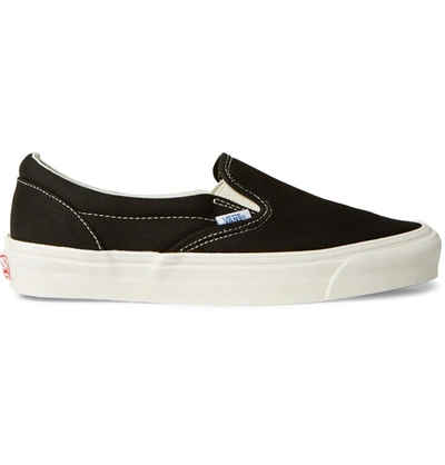 Shop Vans Og Classic Lx Canvas Slip-on Sneakers In Black