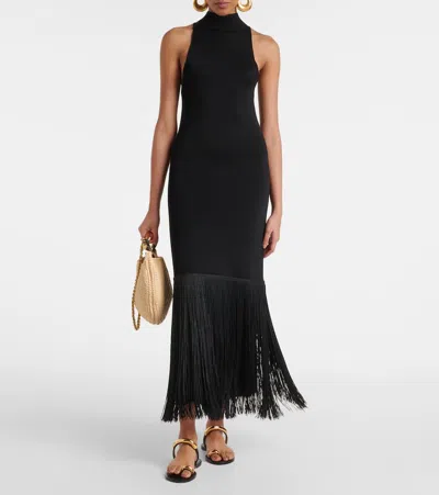 Amanu Samburu Leather Sandals In Black