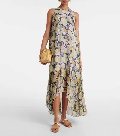 Amanu The Kibera Croc-embossed Leather Toe-ring Flat Sandals In Cream