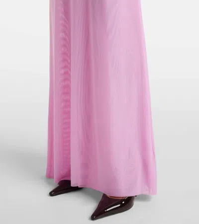 David Koma Semi-sheer Gown In Pink