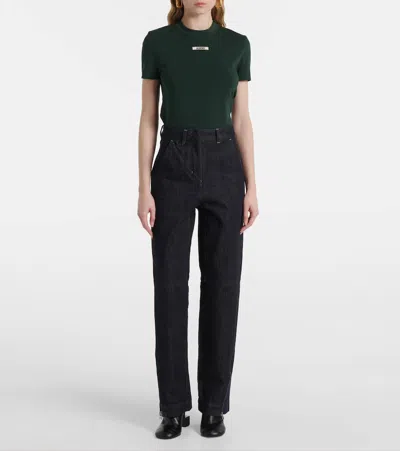 Jacquemus Women's Le Cargo De-nîmes Jean In Navy