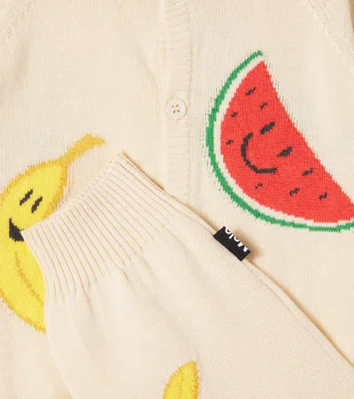 Molo Baby Brody Cotton Cardigan And Pants Set In Neutral