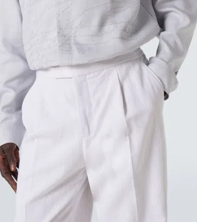 棉质亚麻直筒裤