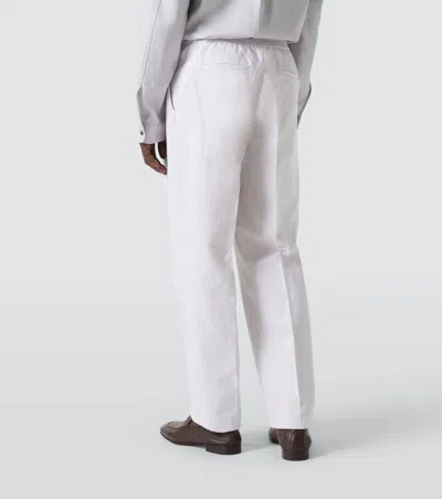 棉质亚麻直筒裤