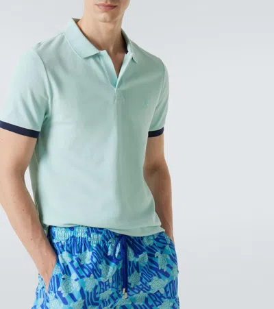 Vilebrequin Turtle-embroidered Polo Shirt In Blue
