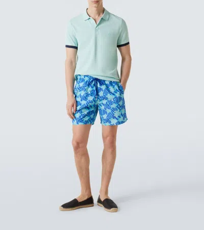 Vilebrequin Turtle-embroidered Polo Shirt In Blue