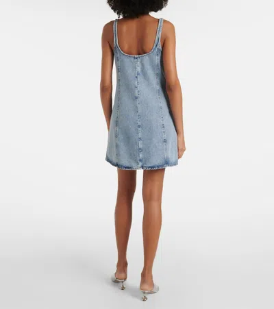 Frame Denim Shift Dress With Studs In Mingle In Blue