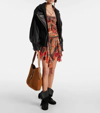 Isabel Marant Almond Toe Ankle Boots With Tassel Detail In Black